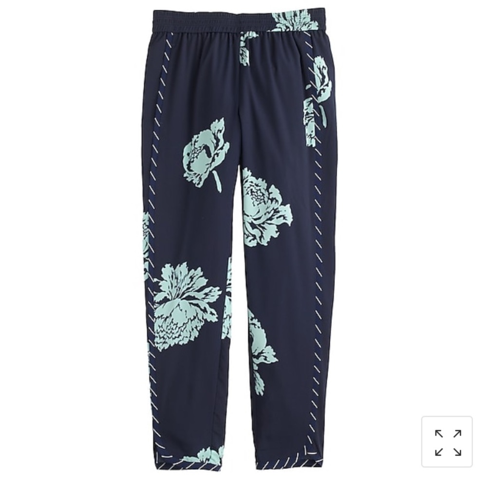 J Crew Reese Peony Print Pant - Size 6